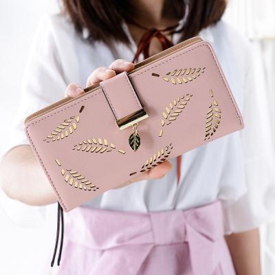 China Nice Long Waterproof Fashion Woman Wallets Card Holder Ladies Purse Leather Organizer for sale