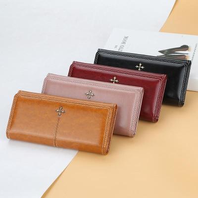 China Waterproof 2022 new spring style fashion lady handbags women long wallet carteras de mujer for sale