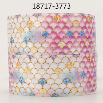 China Custom 38mm Colored Seductive Elastic Heat Transfer Grosgrain Ribbon for sale