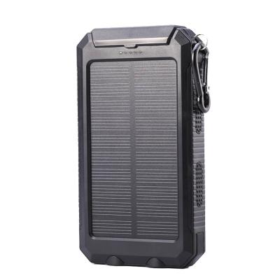 China Dual USB Power Bank Solar Power Bank Support External Portable Solar Panel 20000 mAh Fast Battery PowerBank With LED Light Solar Power Banks for sale