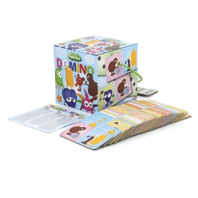 China Children Educational Toy Gift Box Packaging Paper Cardboard Colored Customized Domino Card Game Set Toys for sale