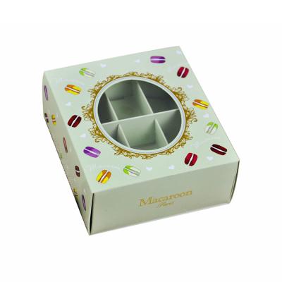 China Recycled Materials Wholesale Cheap Customized Printing Empty Folding Gift Packaging Cardboard Paper Macaron Boxes for sale