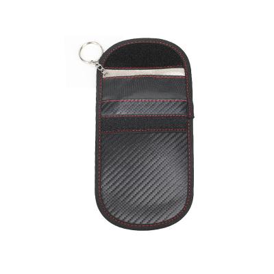 China 2022 Fashion Hot Selling Car Key Signal Blocker Case Pocket Bag Leather Material Car Key Protector for sale