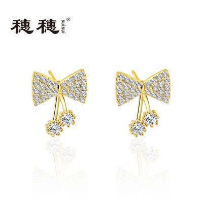 China Fashionable Jewelry Accessories Women Earring Cute Snow Earring Studs Christmas Earrings for sale