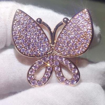 China CLASSIC Elegant Butterfly Necklace Zirconia Fashion Pendant Jewelry For Women for sale