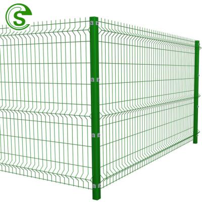 China Easily Assembled PVC Coated European Style 3D Welded Wire Mesh Triangle Mesh Fencing Panels Nylofor 3D Curvy Fence for sale