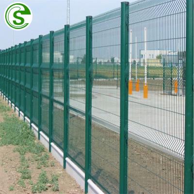 China Easily Assembled Green Vinyl Coated 3d Reinforcing Welded Bending Wire Mesh Fence For Private Land for sale