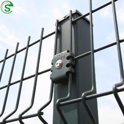 China Easily Assembled Black PVC Coated Nylofor 3D V Bending Welded Mesh Fence for sale