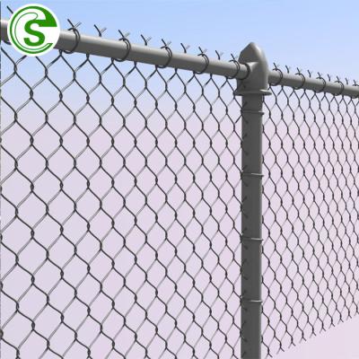 China Fence Mesh PVC Coated Small Hole Chain Link Fence Stadium Galvanized Wire Mesh Fence for sale