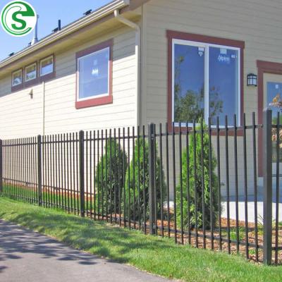 China Easily Assembled 6ft High Wrought Iron Steel Tubular Outdoor Fence Railings For School for sale