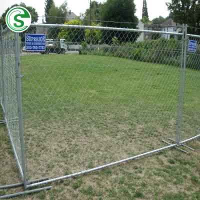 China Easily Assembled Portable Temporary Chain Link Mesh Fence Panel For Construction for sale