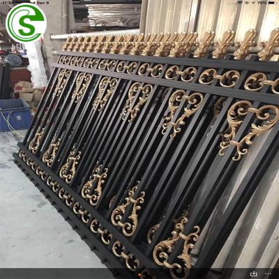 China Easily Assembled Factory Supply Galvanized Garden Fence Decorative Aluminum Picket Luxury Steel Flower Fence for sale