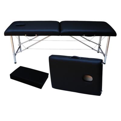 China Strong Strength 2 Section Massage Bearing Foldable Aluminum Table For Beauty Salon And Home for sale