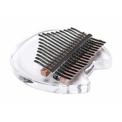 China Factory Supply 17 Key Kalimba Popular Transparent Crystal Kalimba Musical Instrument Hot Kalimba Hluru Fox for sale