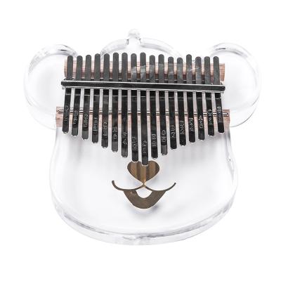 China Factory supply hot kalimba mouse 17 key kalimba popular wholesale transparent crystal musical instrument kalimba for sale