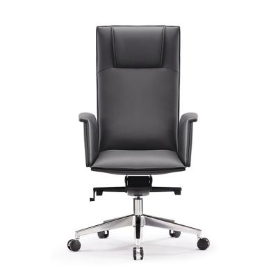 China Cheap Work Adjustable Home Data Entry Executive Office (Height) Leather Chair For Heavy People for sale