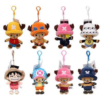 China One Piece Plush Toy Luffy Chopper Sabo 10cm Doll Stuffed Toy 4pcs/set Decoration Gift Stuffed Cute Children Toy Chopper Doll Cartoon Anime Best Gift for sale