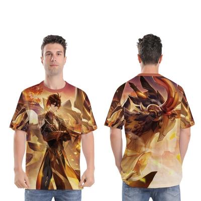 China 38 Style Anime Genshin Impact Breathable Cosplay T-shirt Unisex Plus Size Anime Shirt Men Women T-shirts for sale