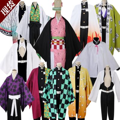 China Decoration Gift Toy 19 Styles Demon Slayer Kimetsu No Yaiba Zenitsu Giyu Tanjirou Kamado Nezuko Anime Kimono Uniform Cosplay Costume (Set) for sale