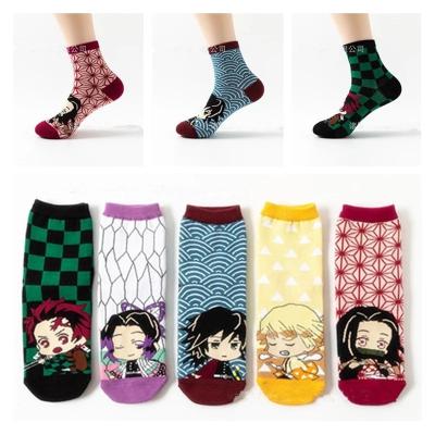 China Moon Men Sailor Avengers Jujutsu Kaisen Tokyo Demon Slayer Anime Short Socks Women's Breathable Socks for sale