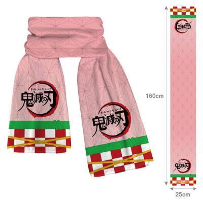 China 12 Style Demon Kimetsu Wearing Slayer No Yaiba Anime Scarf Cosplay Scarves Autumn Winter Warm Neckerchief Neck Scarf 25x160CM for sale