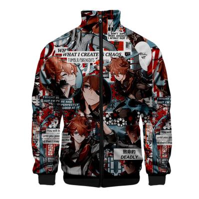 China Breathable 9 Styles Spring Autumn Men Anime Genshin Impact Printing Jacket Hip Hop Designs Anime Cartoon Casual Baseball Jackets Coat for sale