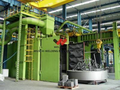 China Shot Blasting Machine For 800 X 1600mm Steel Plate Cleaning And Blasting for sale