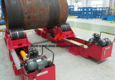 China Lead Screw Adjusting Welding Rotator 20Tons With Steel And Rubber Roller for sale