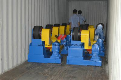 China PU / Steel Roller Self-Aligned Rotator , 200T Automated Welding Equipment for sale