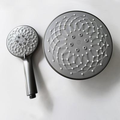 China BAYCENN 3 Function Soft Water Bathroom Gun Gray ABS Handheld Shower Head Without Switch for sale