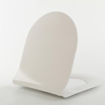 China Children's Toilet Seats D-shape White Toilet Seat UF Plastic Toilet Seat With Slowdown, Easy To Install Also Easy To Clean (Au245) for sale