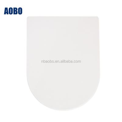 China Slow-end toilet seats plastic D-shape toilet seat toilet seat with slowdown, easy to install also easy to clean by aobo for sale