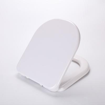 China Slow-end toilet seats standard toilet seat with slowdown, D-shape toilet seat with lid, easy remove for cleaning for sale