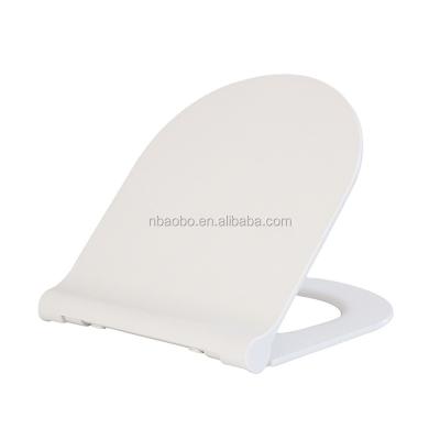 China Slow-End Plastic Toilet Seats D-Shape Toilet Seat , Heavy Duty Molded Plastic With Slowdown for sale