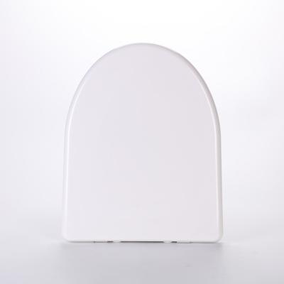 China Slow-end toilet seats Aobo D-shape toilet seat molded UF plastic toilet seat with slowdown, easy to install also easy to clean for sale