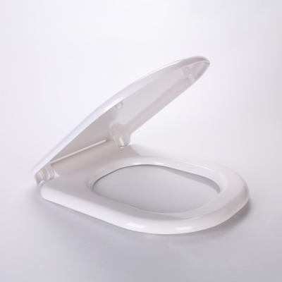 China Aobo Front Toilet Seat Will Never Open Slow-end Toilet Seats Loosen and Easily Remove, Adjust, UF Plastic, White for sale