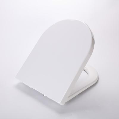 China Slow-end Plastic Toilet Seats D-Shape Toilet Seat PP Toilet Seat With Slowdown, Easy To Install Also Easy To Clean By aobo for sale