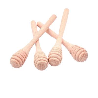 China Lovely Design Food Grade Sustainable Beech Wood Honey Dippers Wholesale Wooden for sale