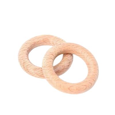 China 2022 Eco-friendly New Natural Food Grade Beech Wood Baby Teether for sale