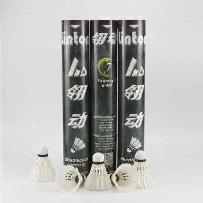 China Sports Training OEM Goose Feather Raw Material Badminton Porcelain Shuttlecock for sale