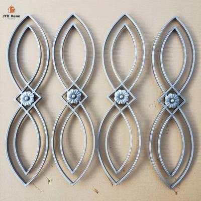 China Easily Assembled Ornamental JYD Wrought Iron Flower Panels For Fence Gate Railing for sale