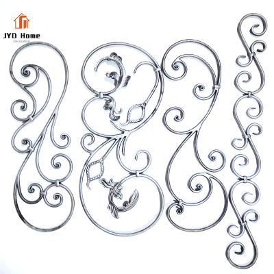 China Easily Assembled Ornamental JYD Wrought Iron Scroll Panels For Stair Railing And Door for sale