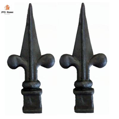 China Fence Railing Gate JYD Cast Iron Spearhead Wrought Iron Decorative Fence Gate Parts Wholesale for sale