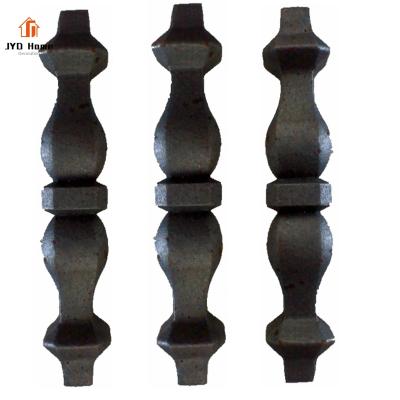 China Fence Railing Gate JYD Decorative Wrought Iron Shaft Decorative Parts Forged Iron Baluster Collars Parts Wholesale for sale