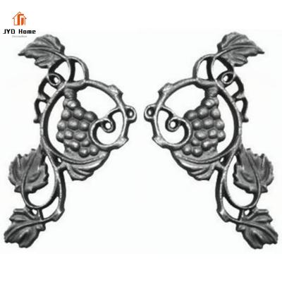 China Decorative Iron Gate Fence Rosettes Panels JYD Cast Animal Wrought Iron Gate Accessories Wholesale for sale