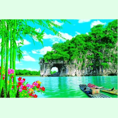 China Boat Landscape Painting Wholesale Pop Landscape Small Boat Modern Landscape Painting for sale