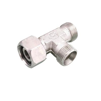 China Railway Locomotives and Construction Vehicle Hydraulic Pipe Fittings Thread Cone Thread 3 Way Connector Tee Elbow Pipe Adapters for sale