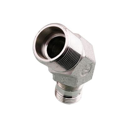 China Railway Locomotive And Hydraulic Adjustable Inner Nut Spindle Adapter Elbow Fitting Engineering Vehicle Male Pipe Elbow 45 for sale