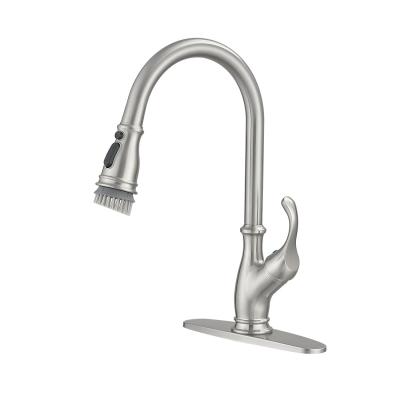 China 360 Rotating Kitchen Sink Mixer Tap Faucet With Pull Out Spray FLG: Main Use Rotating Brush Nickel Kitchen N1176 360 Kitchen Sink Mixer Tap Faucet With Pull Out for sale