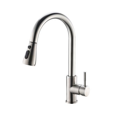 China Other FLG: Stainless Steel NCD969 Commercial Faucet 360 Rotation High Arc Lower Touch Kitchen Sink Mixer Tap With Apron for sale